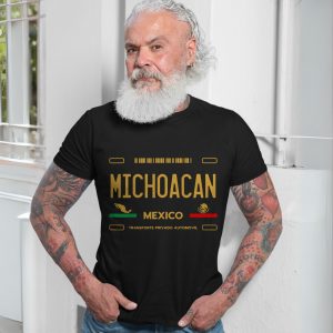 Michoacan Mexico T shirt E28093 Vintage License Plate Design Tee 7.jpg