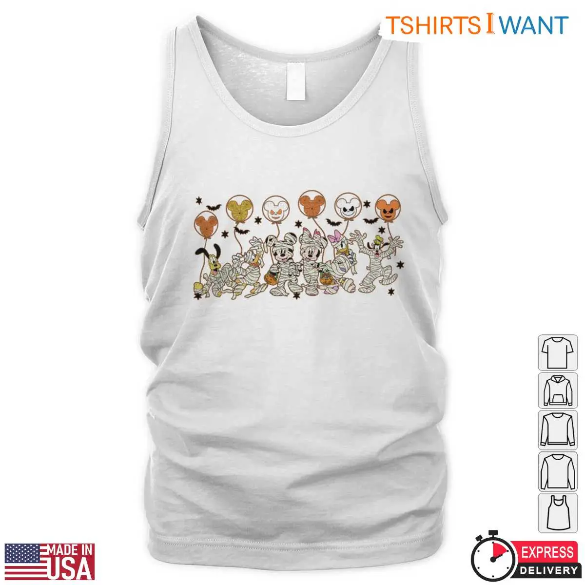 Mickey Mouse and Friends Halloween T Shirt E28093 Mummy Costumes and Balloon Graphic Tee 5.jpg