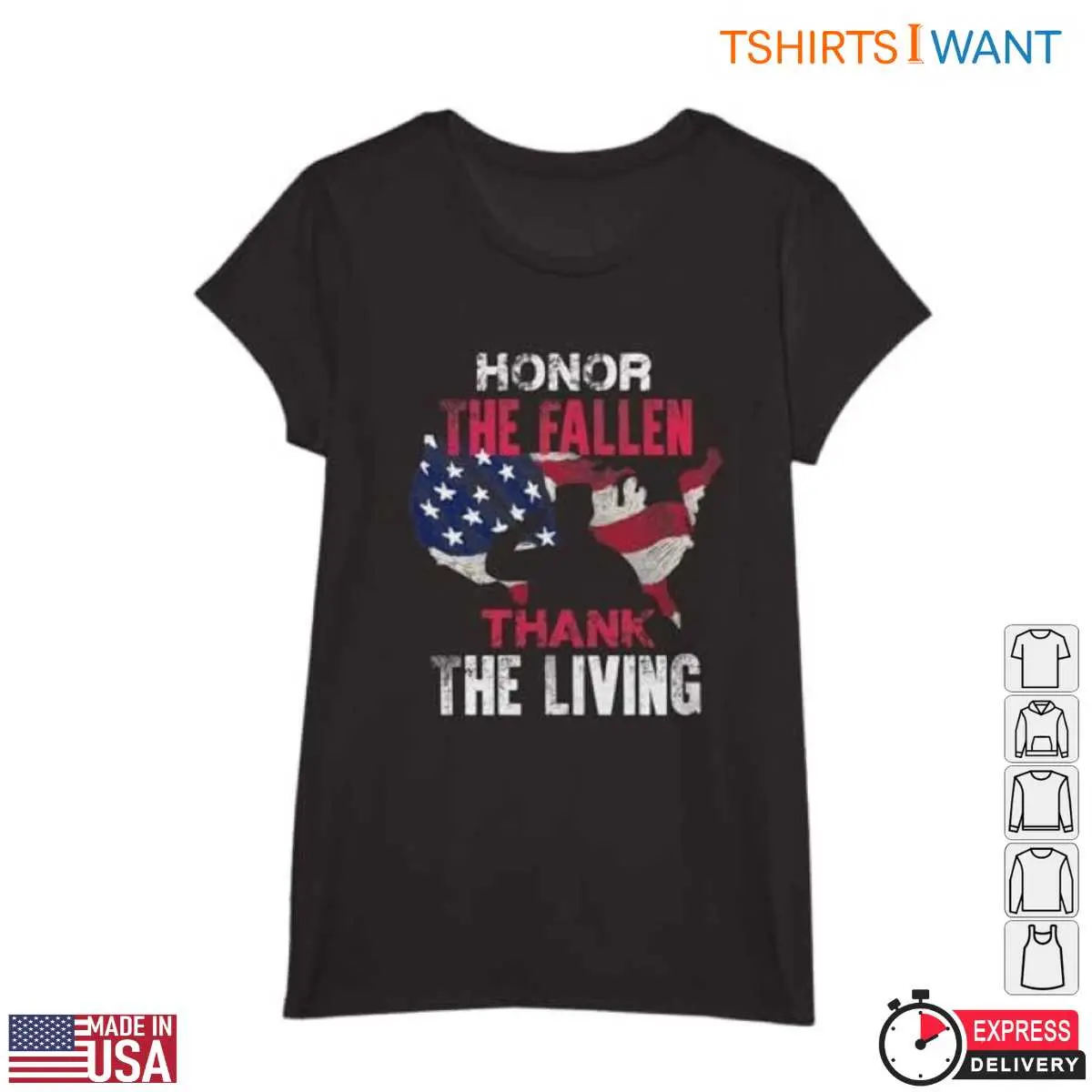 Military Support T Shirts Honor the Fallen Thank the Living 5 1.jpg