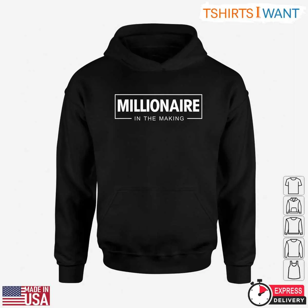 Millionaire In The Making Motivational Graphic T Shirt 2 1.jpg