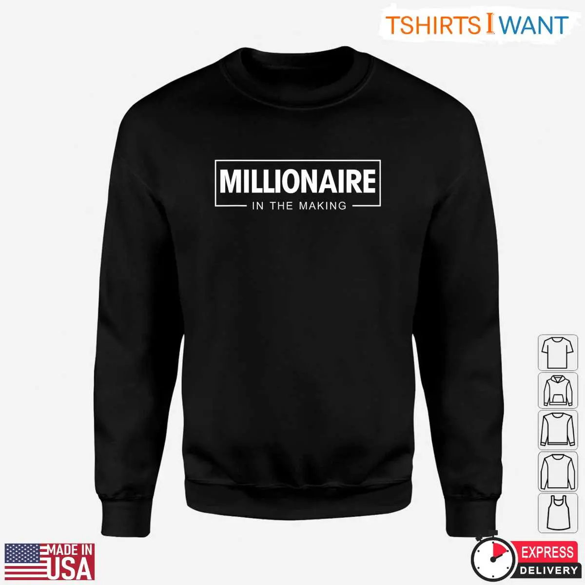 Millionaire In The Making Motivational Graphic T-Shirt 13 Millionaire In The Making Motivational Graphic T-Shirt Detail