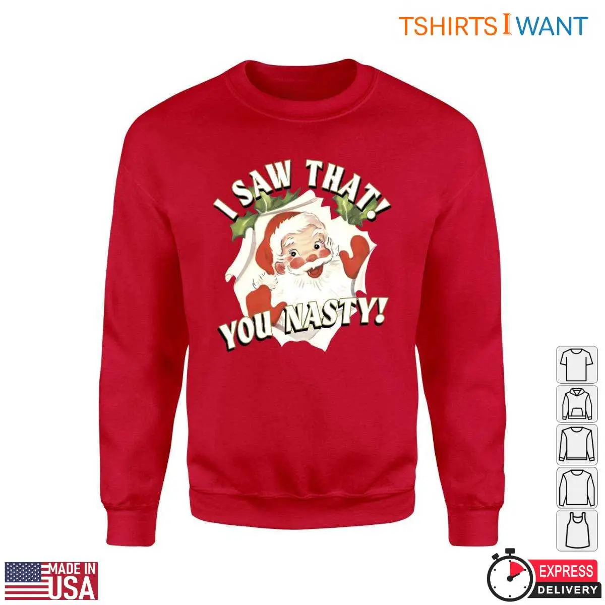 Mischievous Santa T Shirt I Saw That You Nasty Design 2 1.jpg