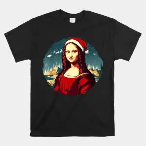 Mona Lisa Christmas Funny Art Parody Shirt 1 1.jpg