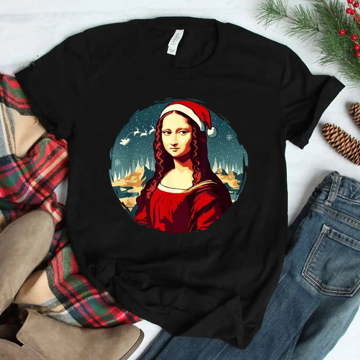 Mona Lisa Christmas Funny Art Shirt - Holiday Parody Design 3 Mona Lisa Christmas Funny Art Parody Shirt 3 1.jpg