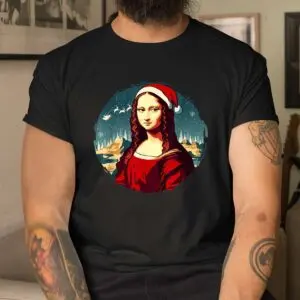 Mona Lisa Christmas Funny Art Shirt - Holiday Parody Design 8 Mona Lisa Christmas Funny Art Parody Shirt 4 1.jpg