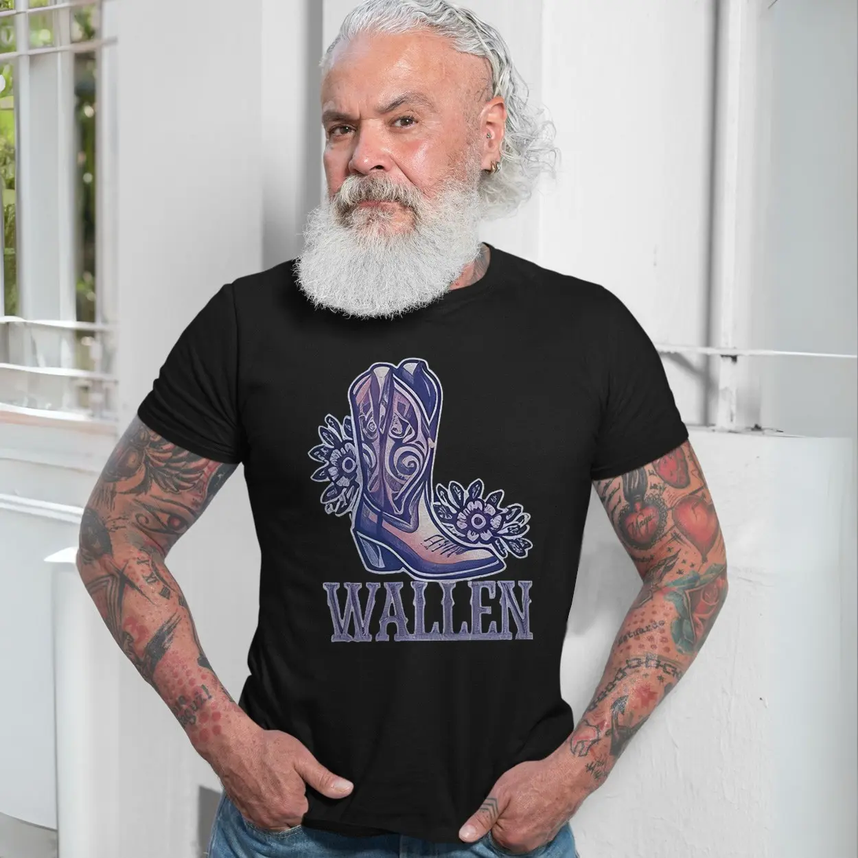 Morgan Wallen T Shirt Floral Cowboy Boot Country Concert Tee 7 1.jpg