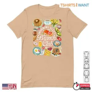 Morning Glory Brunch Club T-Shirt with Hand-Drawn Food Graphic – Perfect Weekend Brunch Outfit & Foodie Gift 8 Untitled design 3