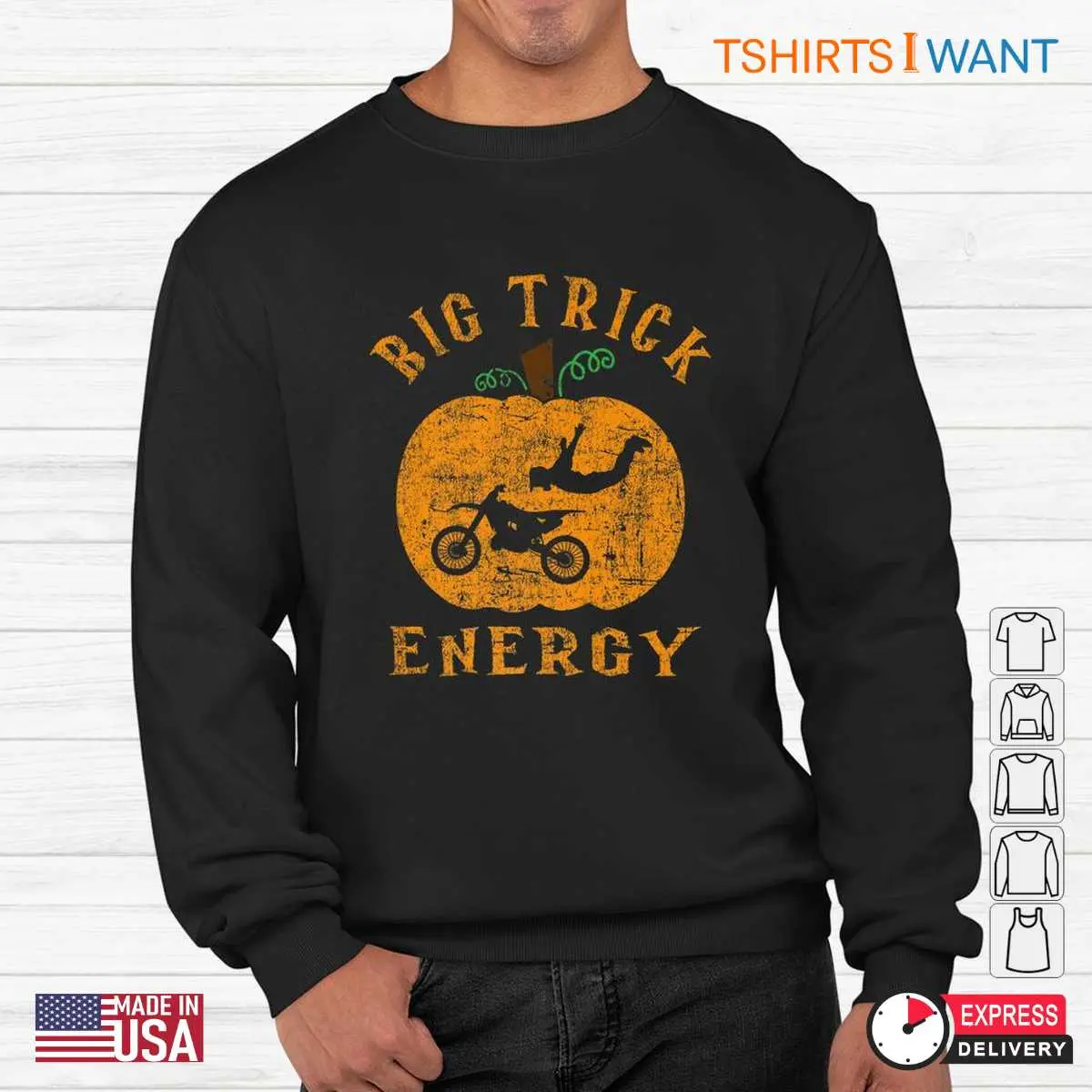 Motocross Halloween: Dirt Bike Motocross Pumpkin Jack O'Lantern Halloween Tee 13 Halloween Motocross Pumpkin Tee