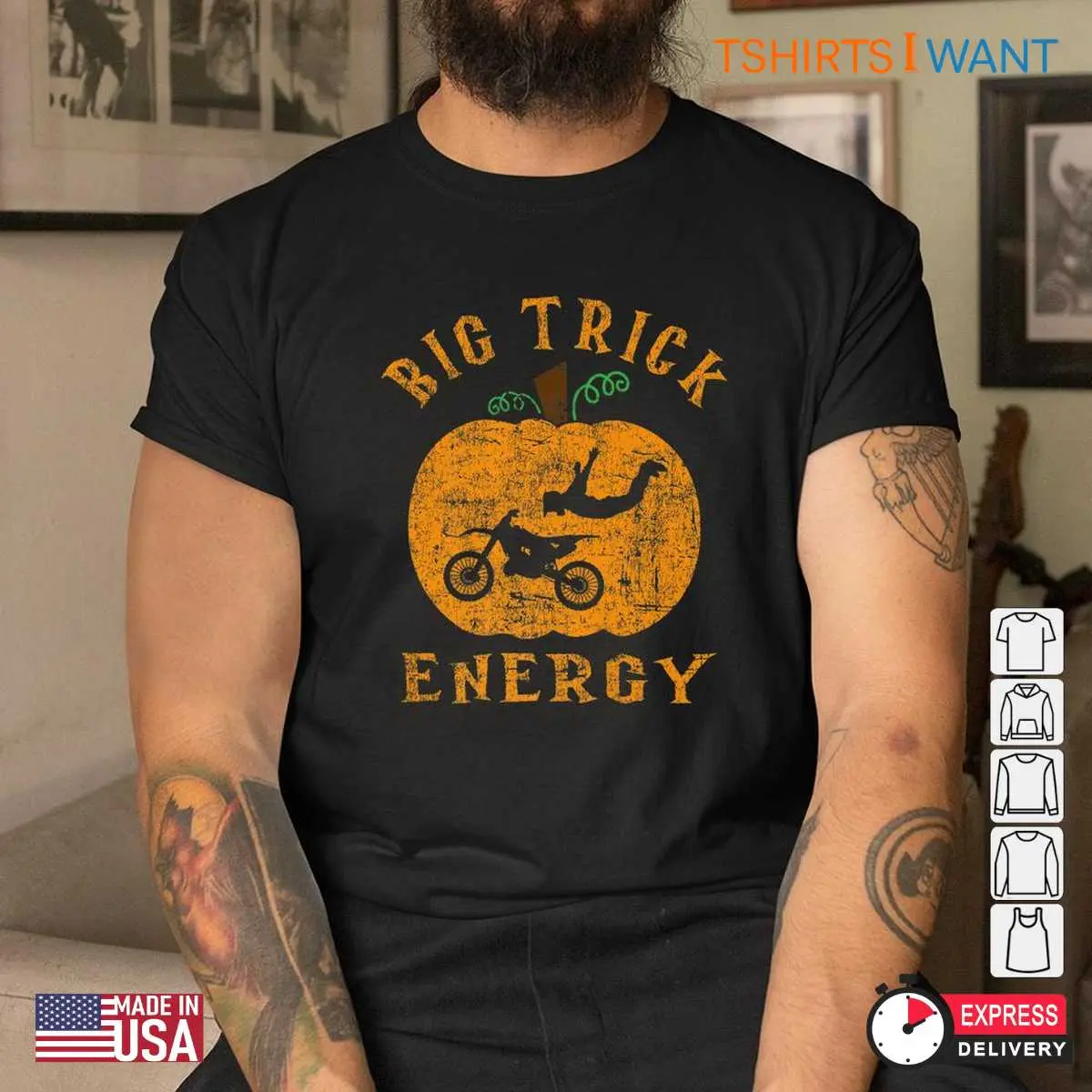 Motocross Halloween: Dirt Bike Motocross Pumpkin Jack O'Lantern Halloween Tee 5 Motocross Halloween Dirt Bike Pumpkin Tee 5 1.jpg