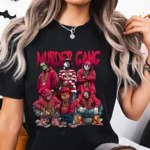 Murder Gang Horror Shirt – Hip Hop Slasher Villains Halloween Tee 6 Murder Gang Horror Shirt – Hip Hop Slasher Villains Halloween Tee 2