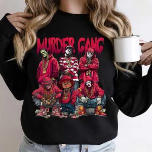 Murder Gang Horror Shirt – Hip Hop Slasher Villains Halloween Tee 3