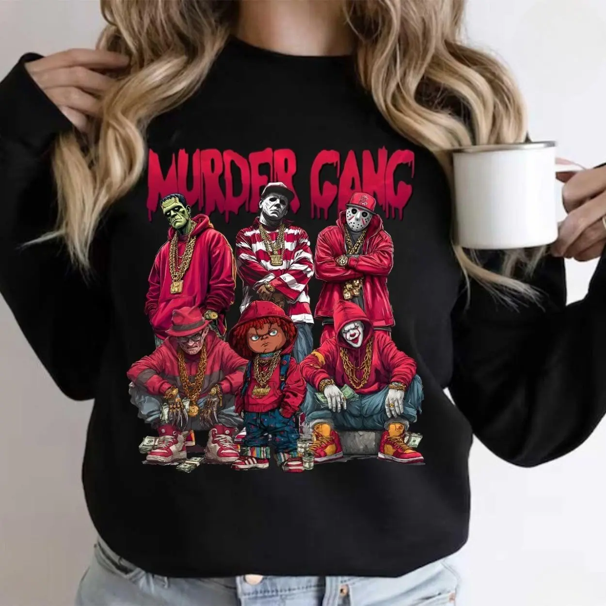 Murder Gang Horror Shirt – Hip Hop Slasher Villains Halloween Tee 3