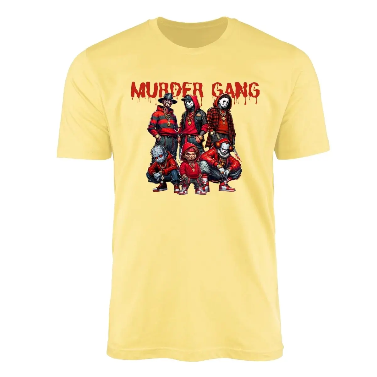 Murder Gang Horror Villains Sweatshirt – Streetwear Style Halloween Graphic Shirt
