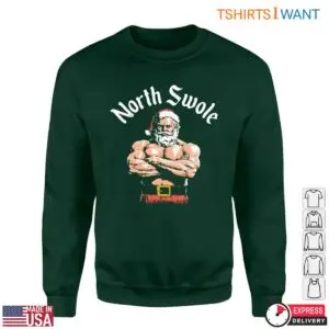Muscle Santa T-Shirt –'North Swole' Festive Christmas Apparel 6 Muscle Santa T Shirt Festive Christmas Apparel 2 1.jpg
