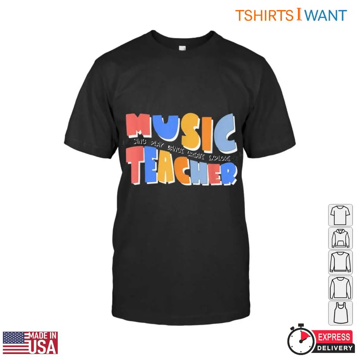 Music Teacher T Shirt Colorful Teacher Apparel 1 1.jpg