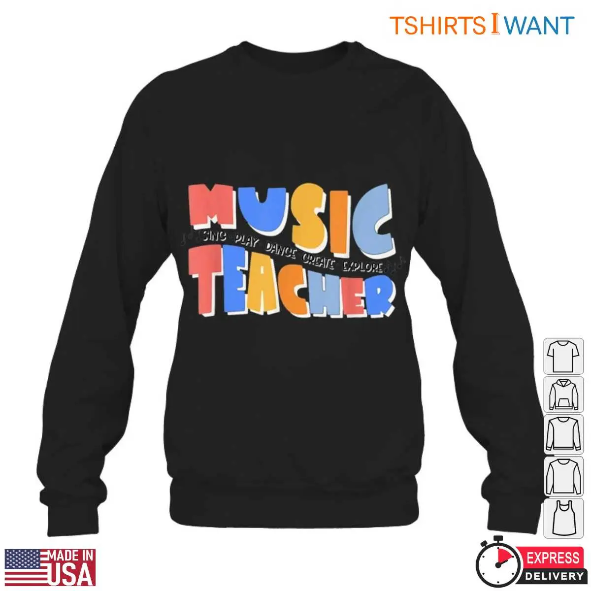 Music Teacher T Shirt Colorful Teacher Apparel 4 1.jpg