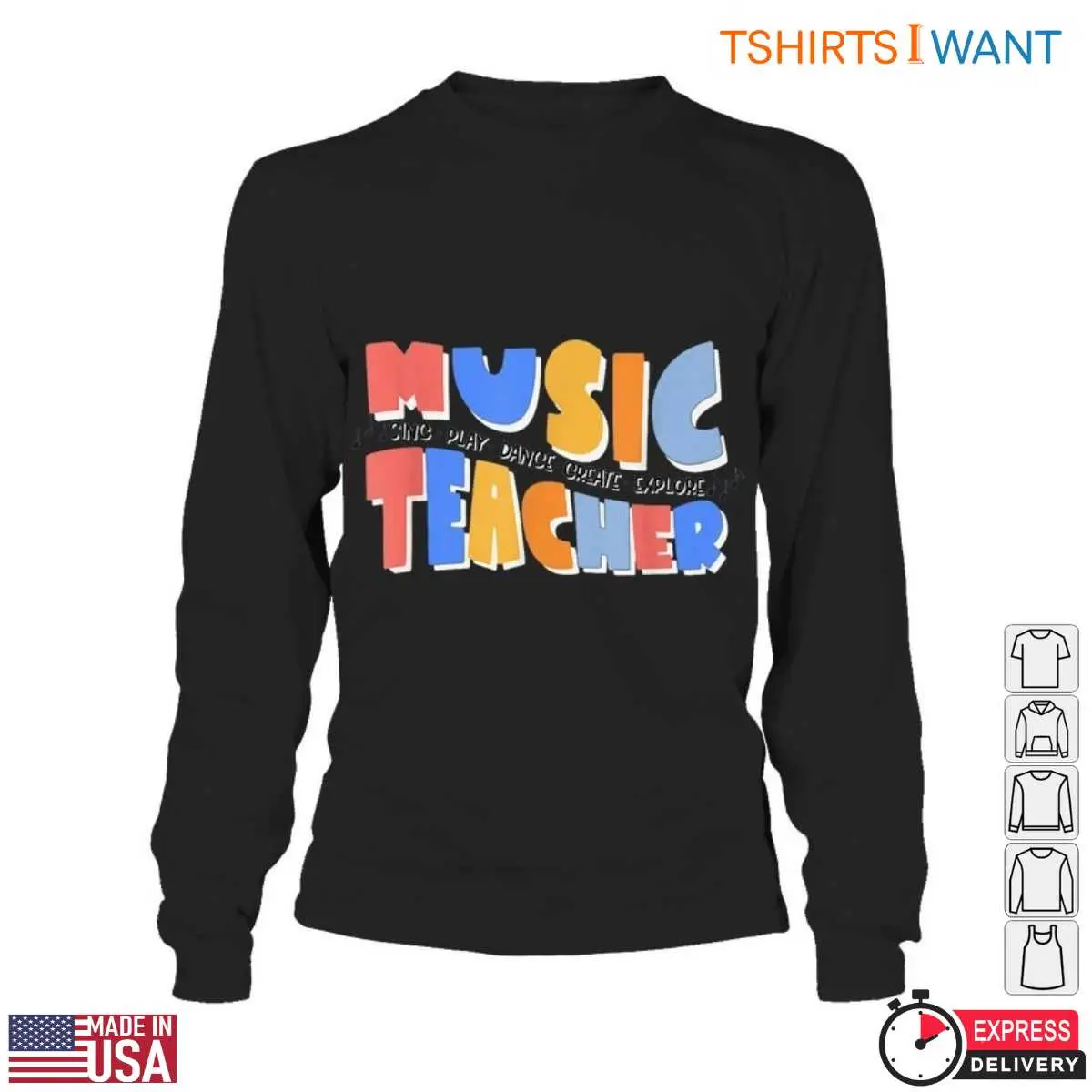 Music Teacher T Shirt Colorful Teacher Apparel 5 1.jpg