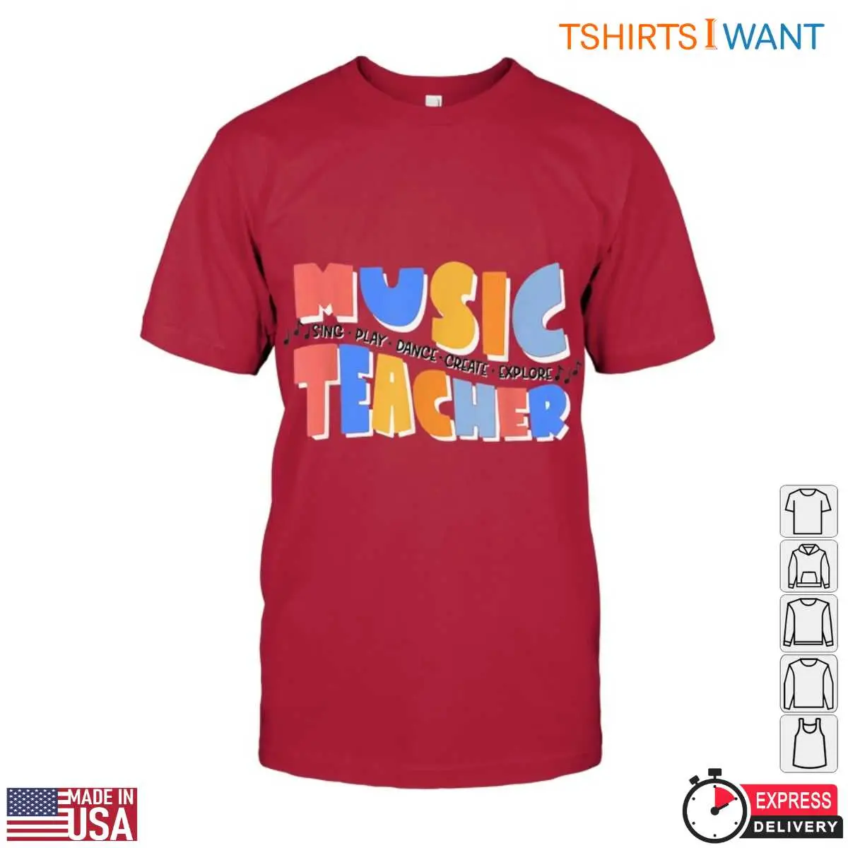 Music Teacher T Shirt Colorful Teacher Apparel 7 1.jpg