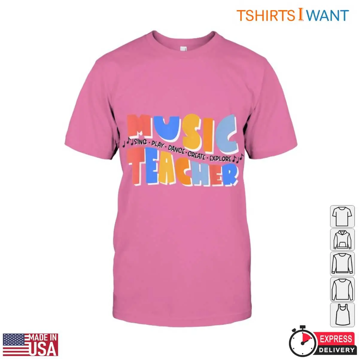 Music Teacher T Shirt Colorful Teacher Apparel 8 1.jpg