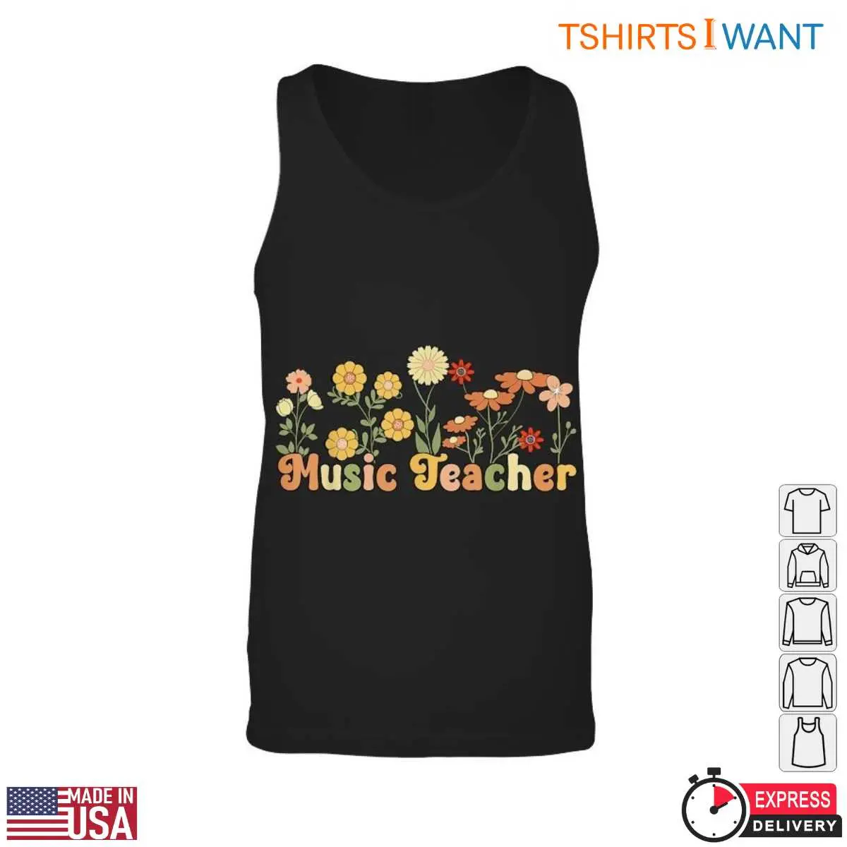 Music Teacher with Colorful Floral Design T-Shirt 13 Music Teacher with Colorful Floral Design T Shirt 3