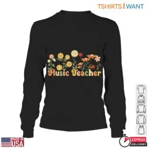Music Teacher with Colorful Floral Design T-Shirt 10 Music Teacher with Colorful Floral Design T Shirt 5 1.jpg
