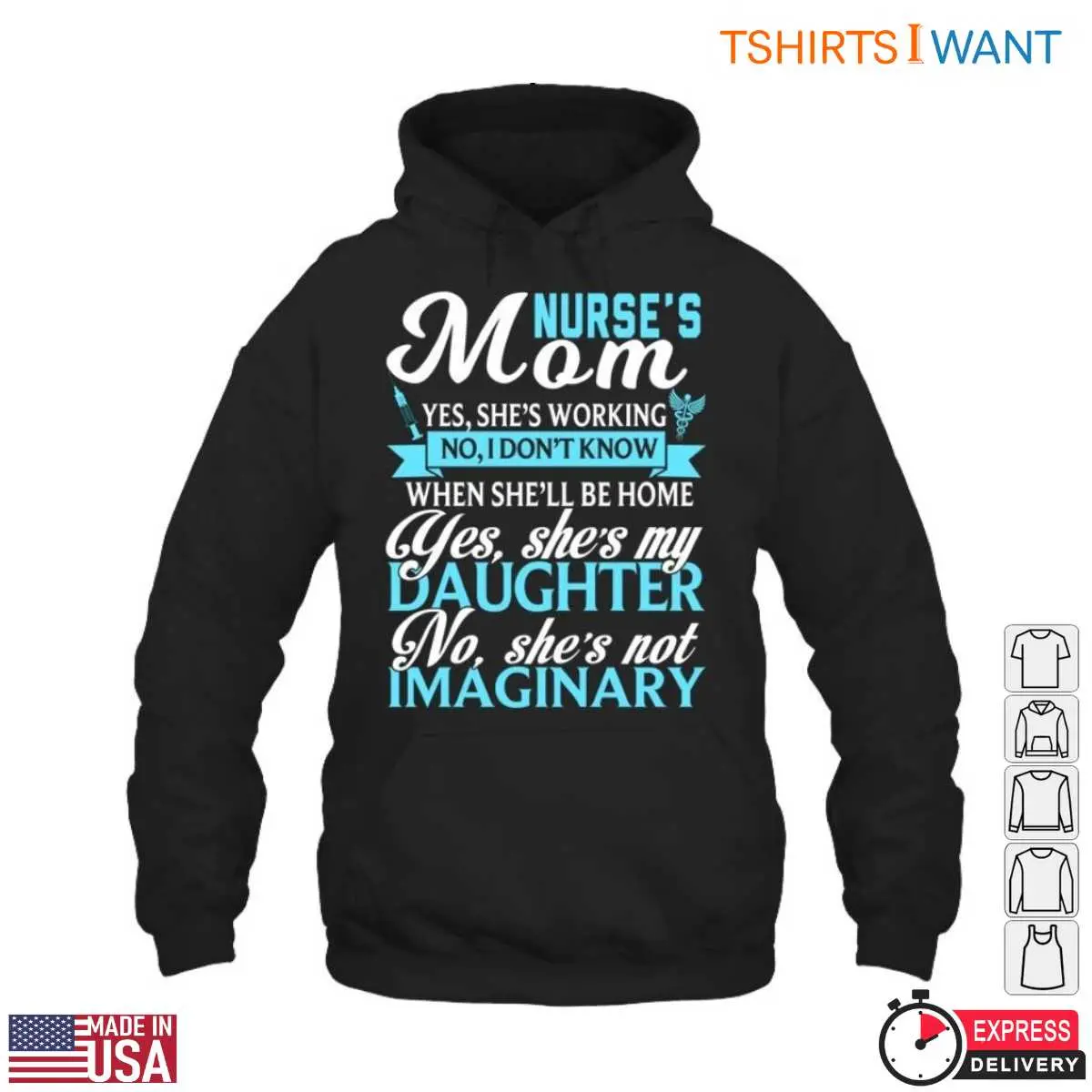 My Daughter Is a Nurse T-Shirt - Proud Mom Gift with Funny Quotes 13 My Daughter Is A Nurse T-Shirt Detail