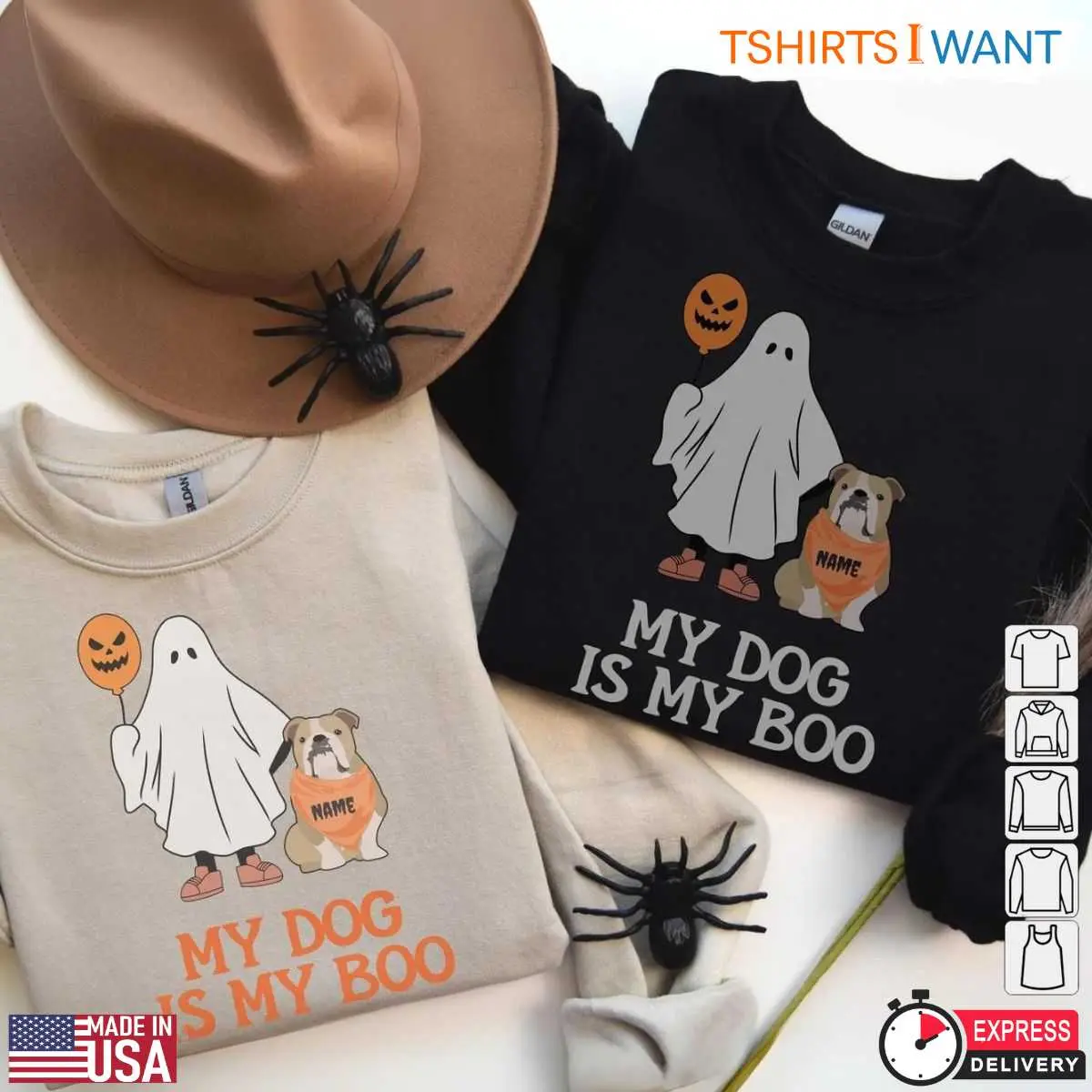 My Dog is My Boo Halloween Sweatshirt Cute Ghost and Dog Lover Graphic Crewneck 4 1 1.jpg
