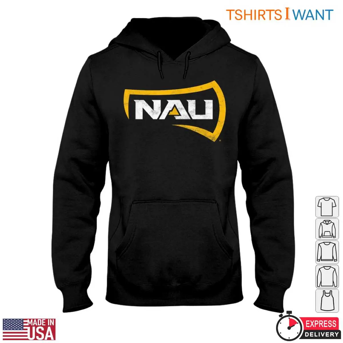 NAU Northern Arizona University T Shirt Black Gold Logo Athletic Design 2 1 1.jpg