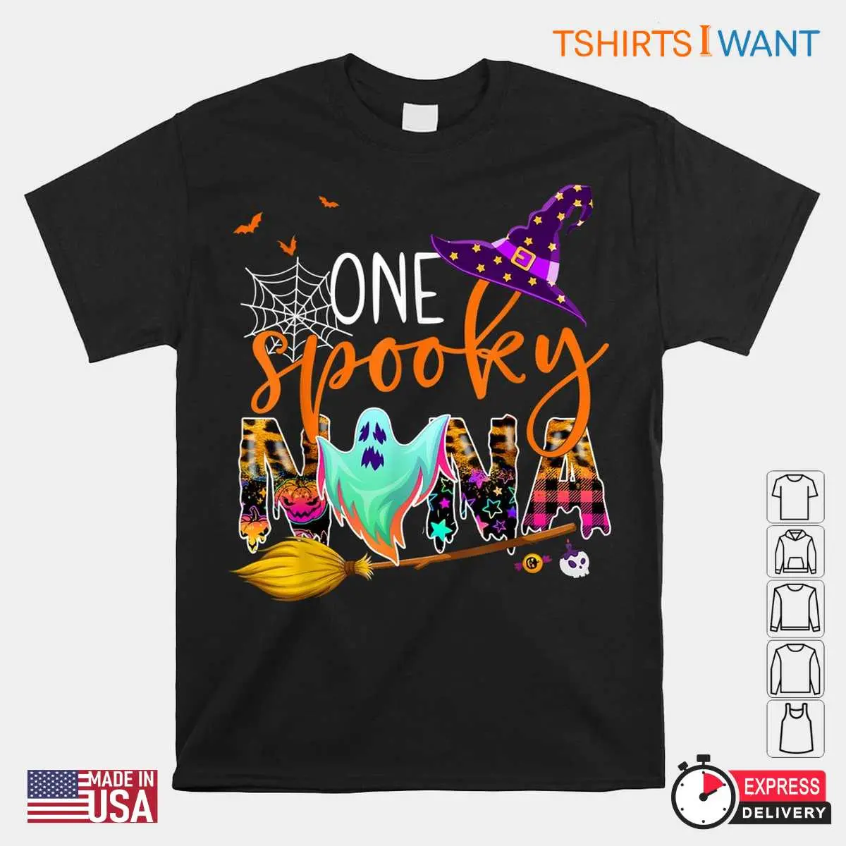 Nana Halloween Shirt: Happy Halloween One Spooky Nana Costume Tee 10 nana Halloween shirt