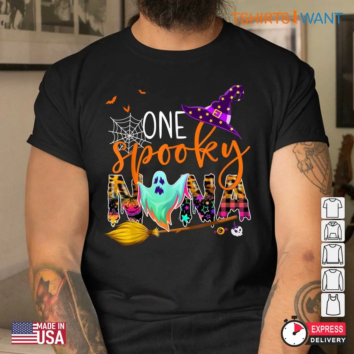 Nana Halloween Shirt One Spooky Grandma Tee 4 1.jpg