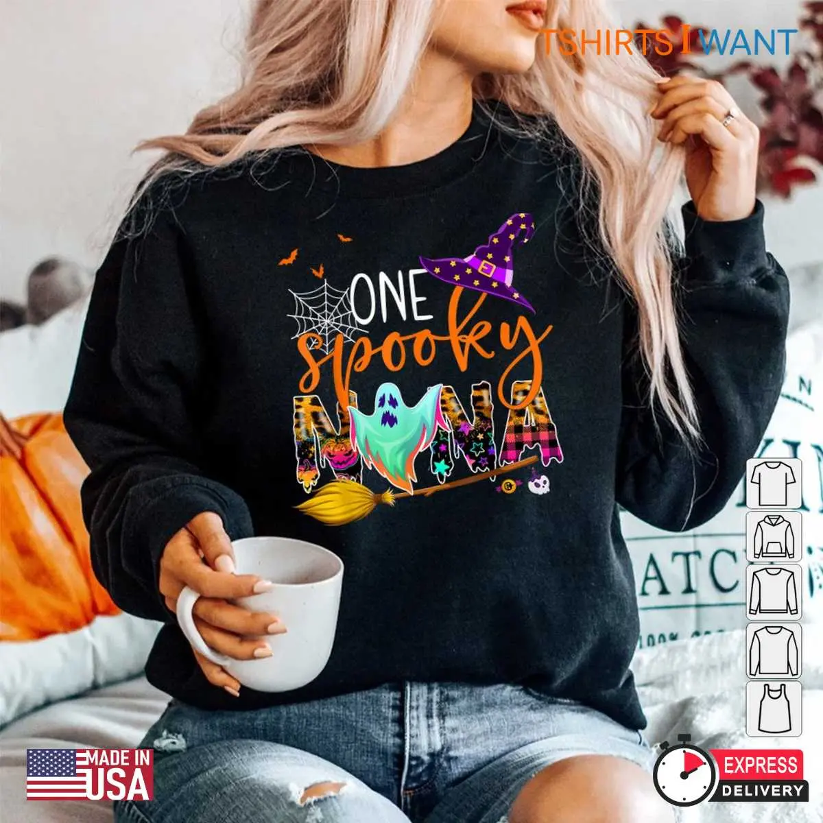 Nana Halloween Shirt One Spooky Grandma Tee 5 1.jpg