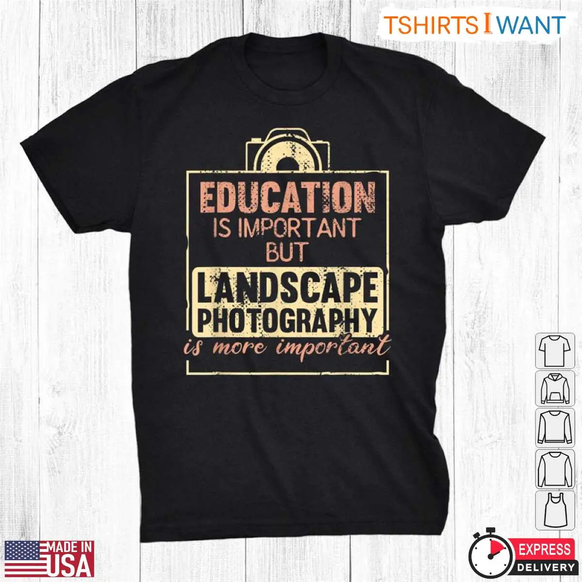 Nature Photography Landscape Shirt Funny Education Is Important Tee 1 1.jpg