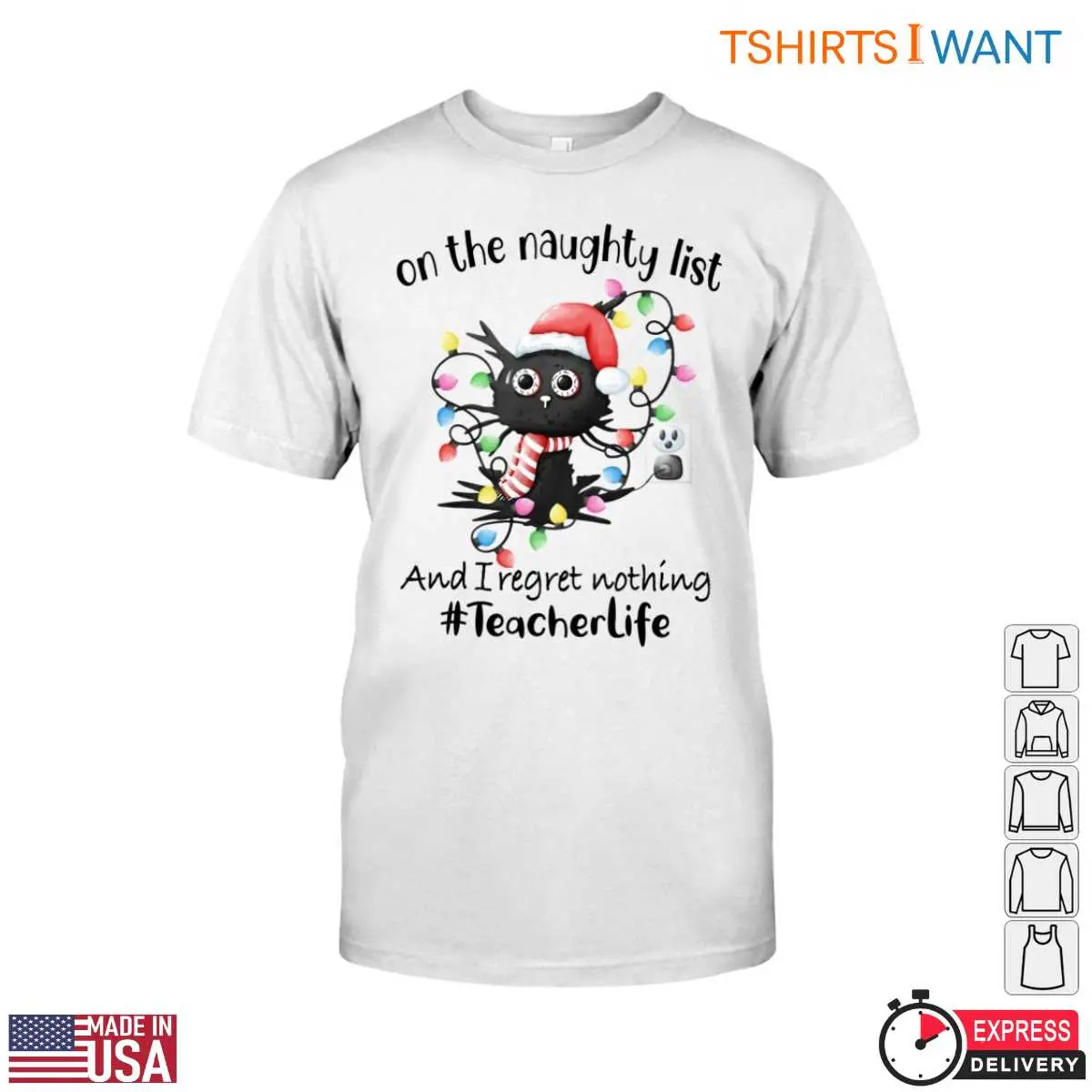 Naughty List Cat Christmas Teacher Life T Shirt 1 1.jpg