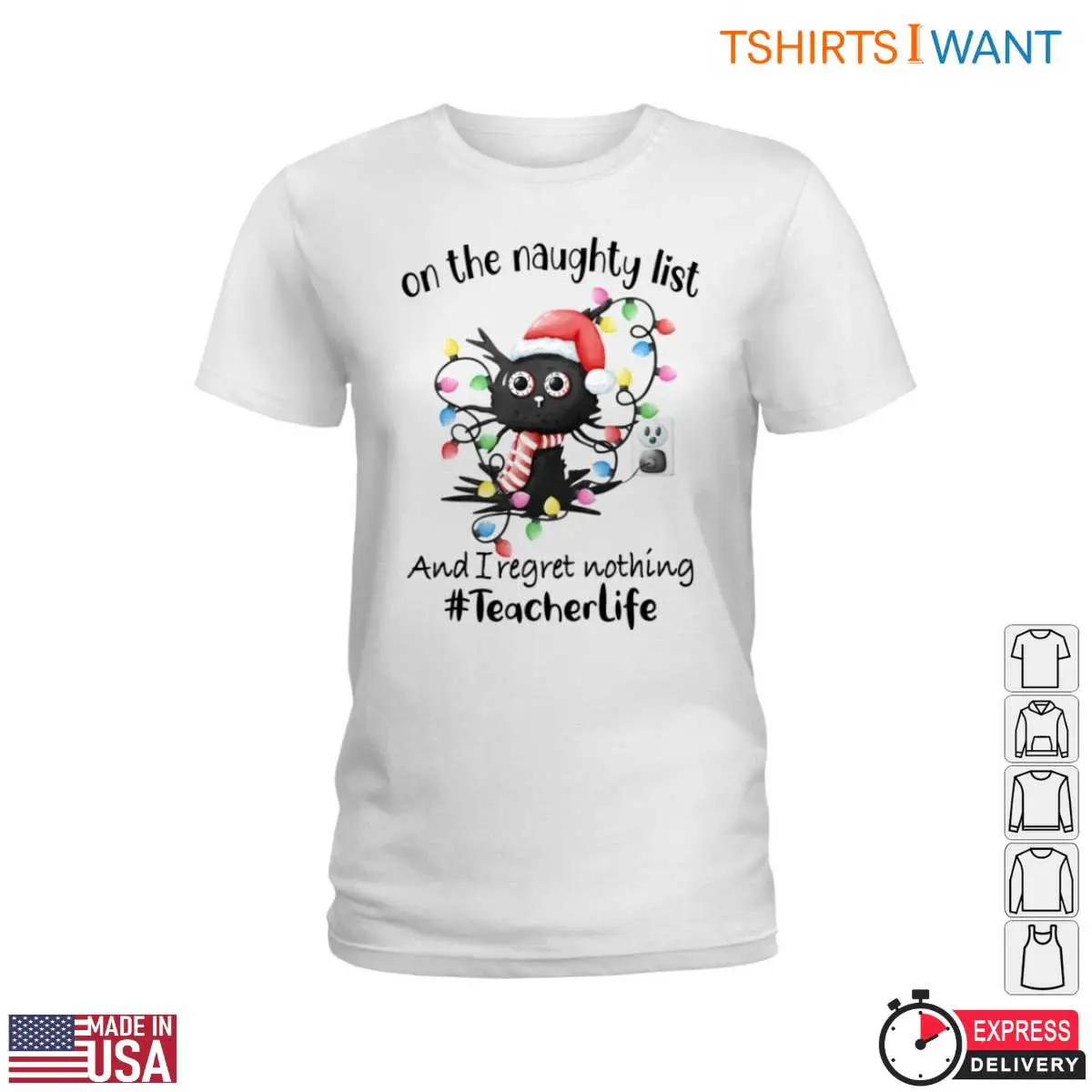Naughty List Cat Christmas Teacher Life T Shirt 2 1.jpg