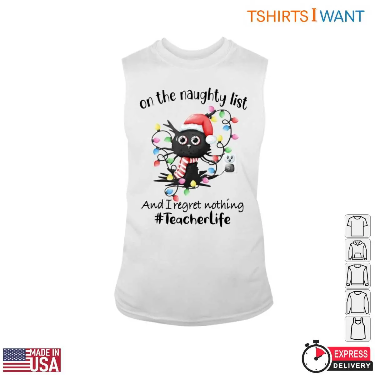 Naughty List Cat Christmas Teacher Life T Shirt 3 1.jpg