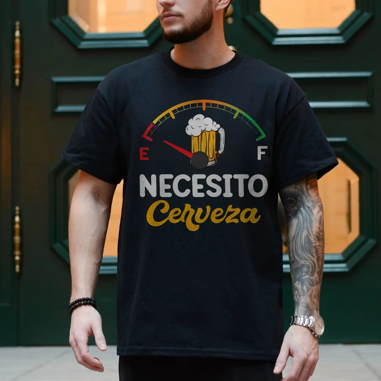 Necesito Cerveza Beer Gauge Spanish Funny T-Shirt 4 Necesito Cerveza Beer Gauge Spanish Funny T Shirt 4 1.jpg