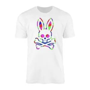 Neon Bunny Skull Streetwear T-Shirt