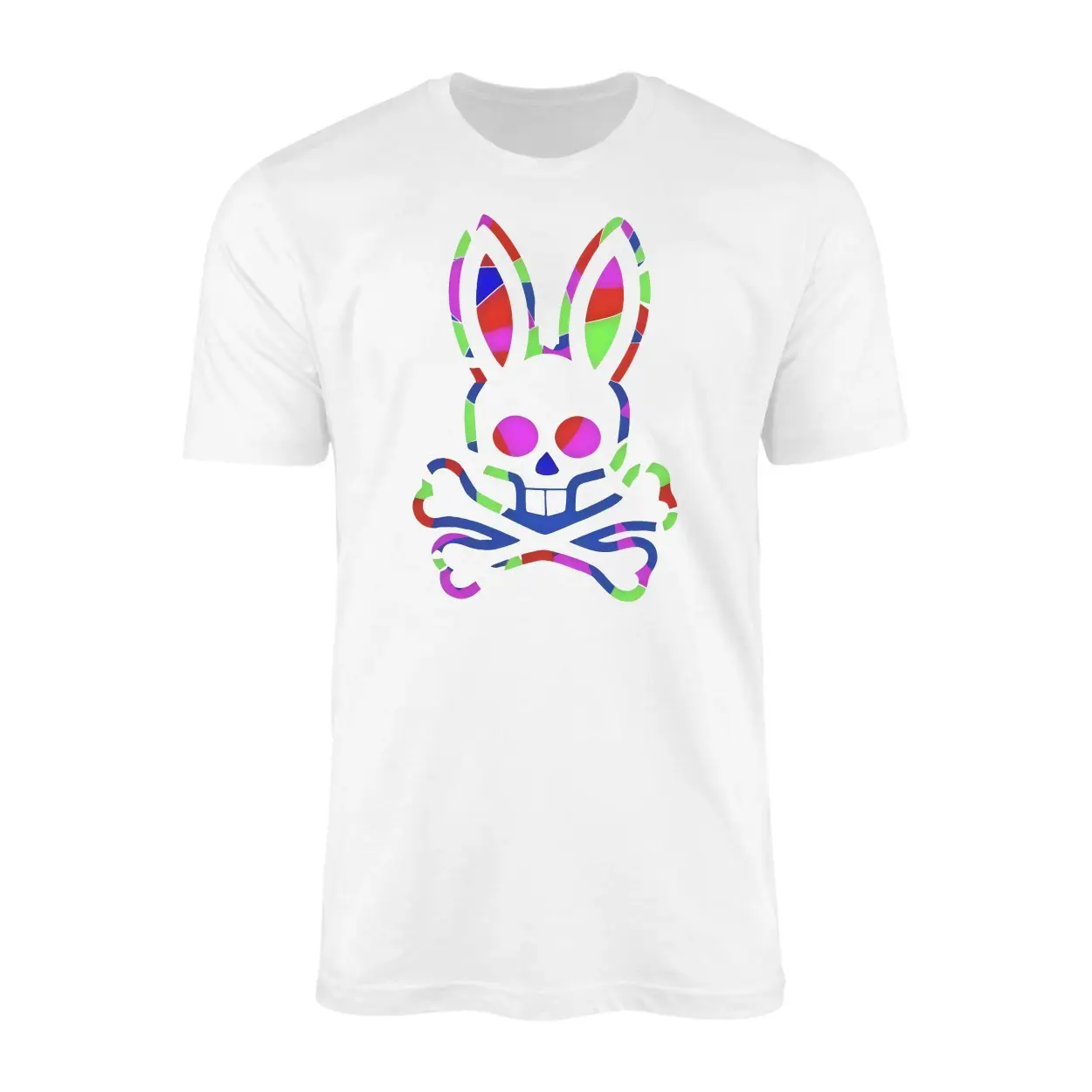 Neon Bunny Skull Streetwear T Shirt 1 1.jpg