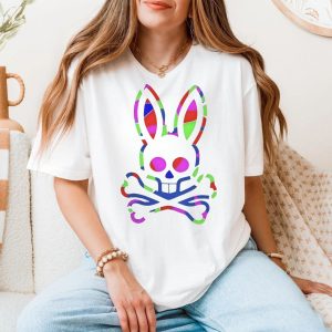 Neon Bunny Skull Streetwear T Shirt 5 1.jpg