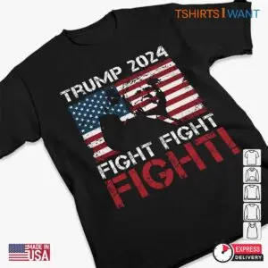 Never Surrender: Trump 2024 Assassination Attempt Fighting T-shirt 8 Never Surrender Trump 2024 Fighting T shirt 3 1.jpg