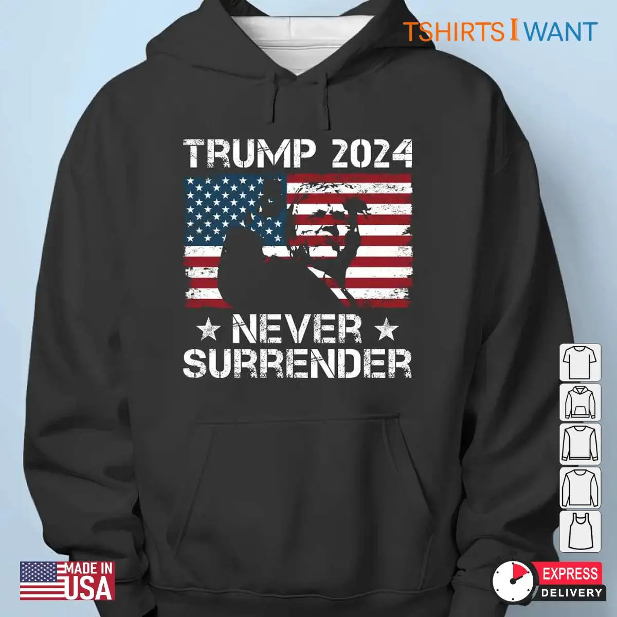 Never Surrender: Trump 2024 Assassination Attempt Fighting T-shirt 13 Never Surrender Trump 2024 Fighting T shirt 5