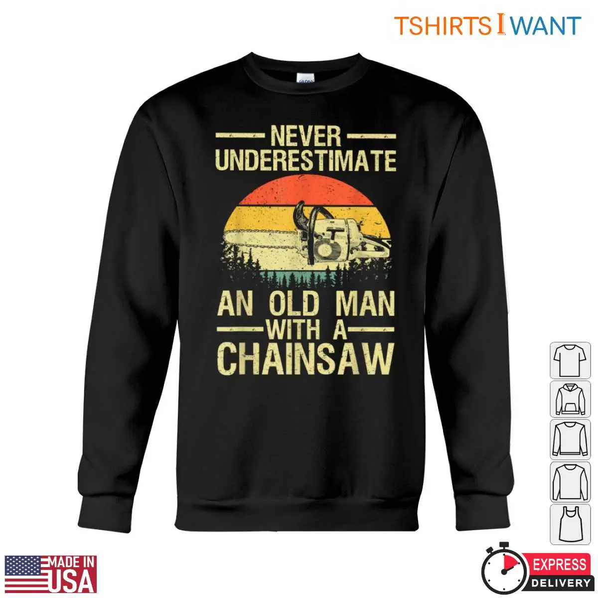 Never Underestimate An Old Man Lumberjack T Shirt With Chainsaw Vintage Sunset Design 3 1 1.jpg