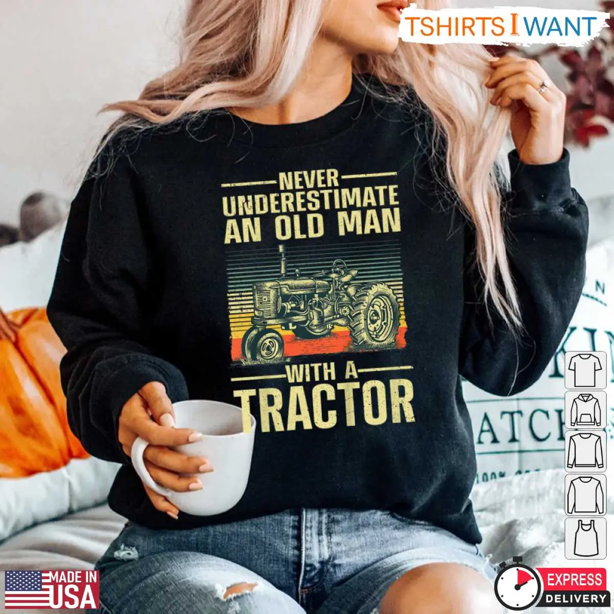 Never Underestimate An Old Man With A Tractor Farm T Shirt 5 1.jpg