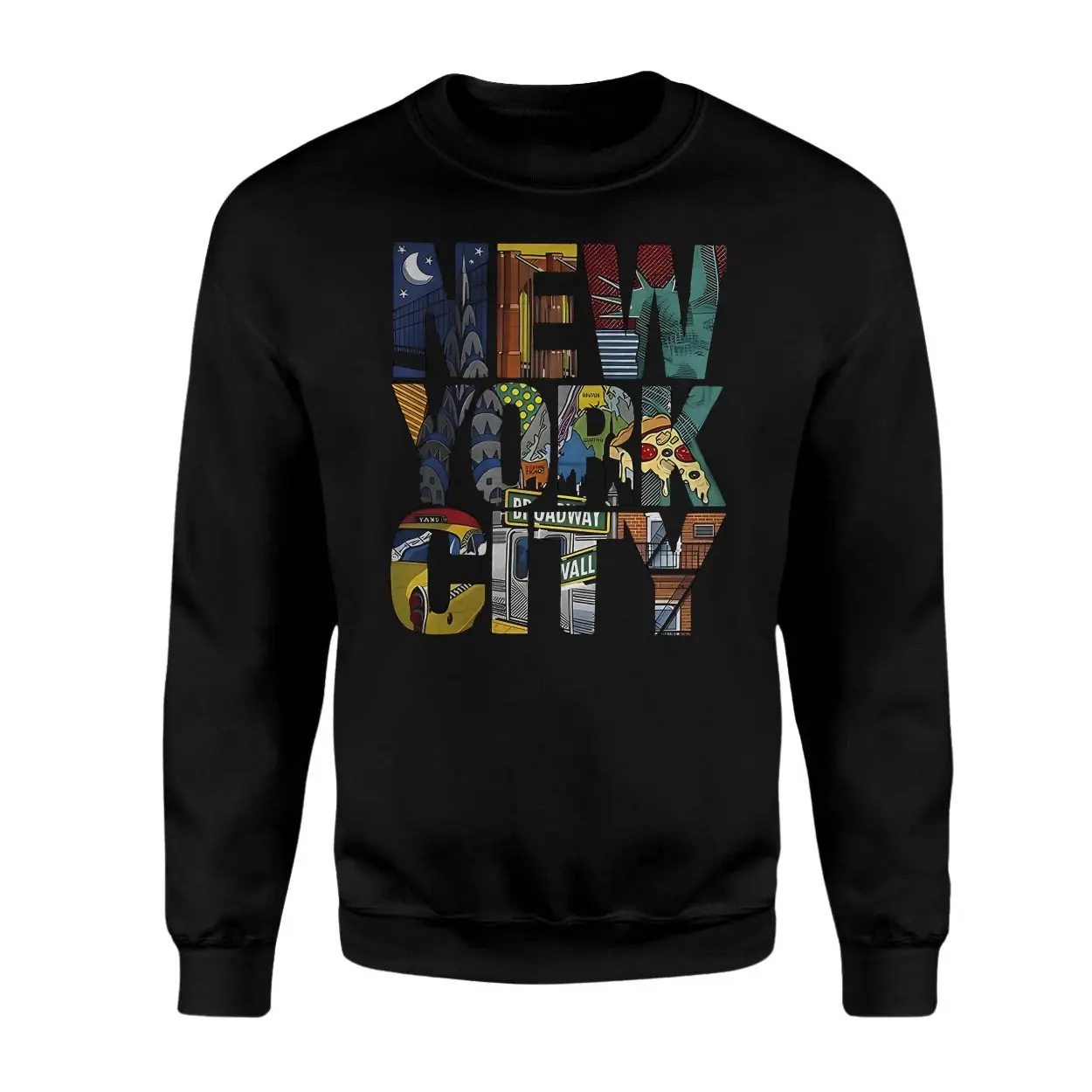 New York City Pop Art Skyline Pizza Subway T-Shirt 3 New York City Pop Art Skyline Pizza Subway T Shirt 3 1.jpg