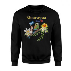 Nicaragua En Mi Corazon E28093 National Pride Motmot Bird and Flag Graphic T shirt 3.jpg