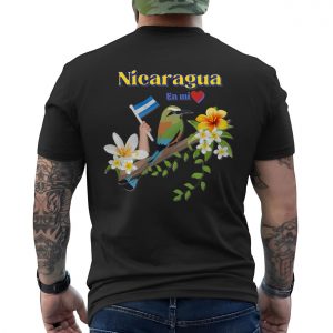 Nicaragua En Mi Corazon E28093 National Pride Motmot Bird and Flag Graphic T shirt 6.jpg