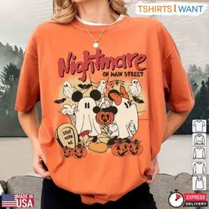 Nightmare on Main Street Halloween Sweatshirt – Retro Mickey and Minnie Ghost Costume Design 8 Nightmare on Main Street Halloween Sweatshirt – Retro Mickey and Minnie Ghost Costume Design 3