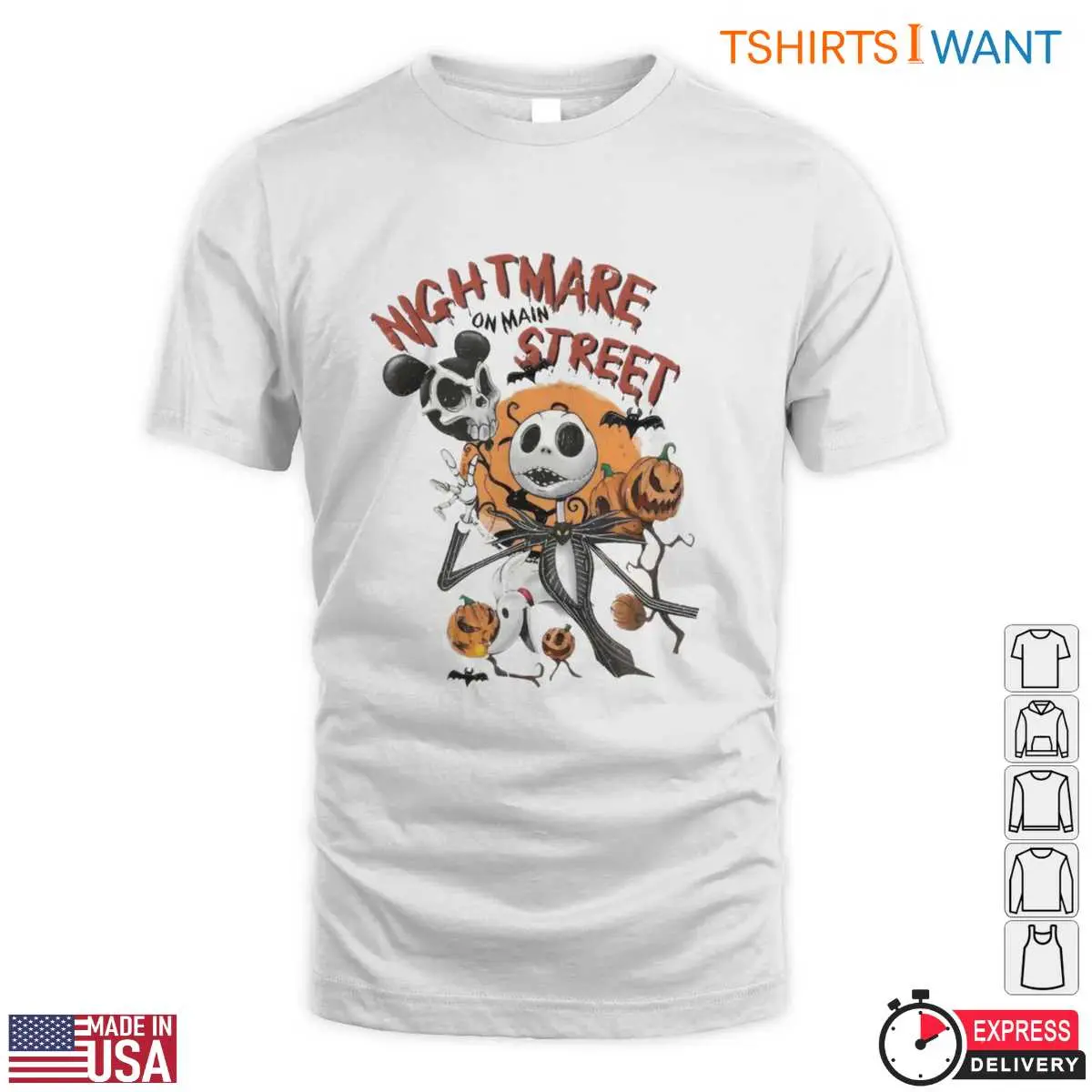 Nightmare on Main Street T-Shirt – Jack Skellington Halloween Graphic Tee 10 Nightmare on Main Street T-Shirt – Jack Skellington Halloween Graphic Tee