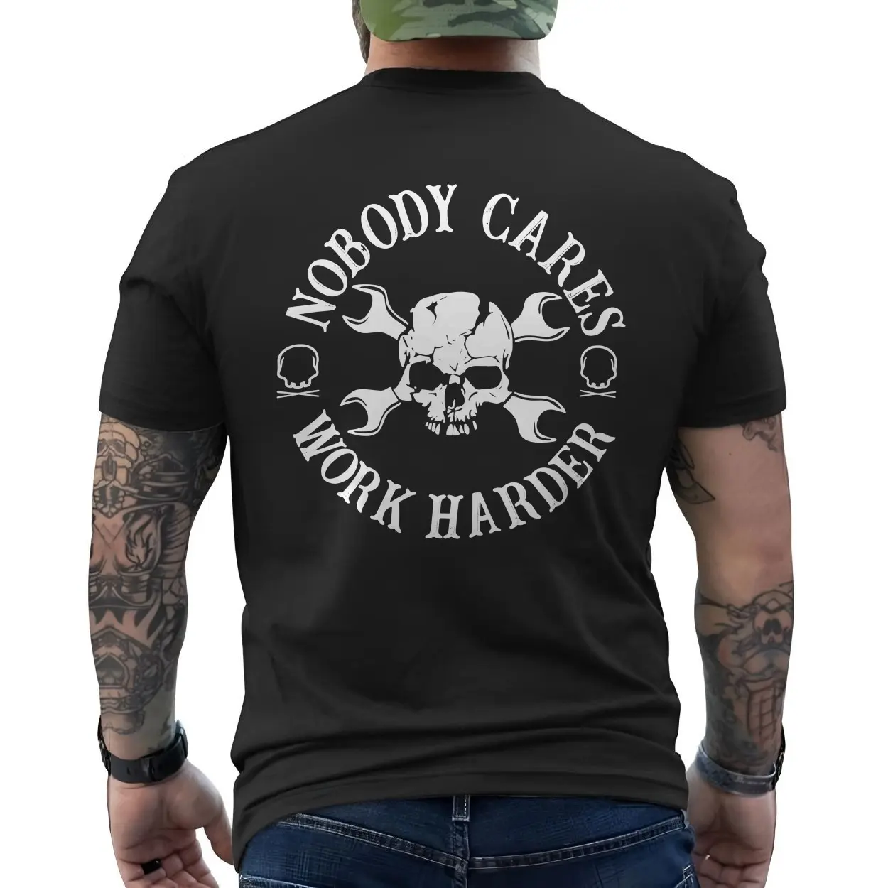 Nobody Cares Work Harder, Mechanic Skull Wrench Graphic T-Shirt 6 Nobody Cares Work Harder Mechanic Skull Wrench Graphic T Shirt 6 1.jpg