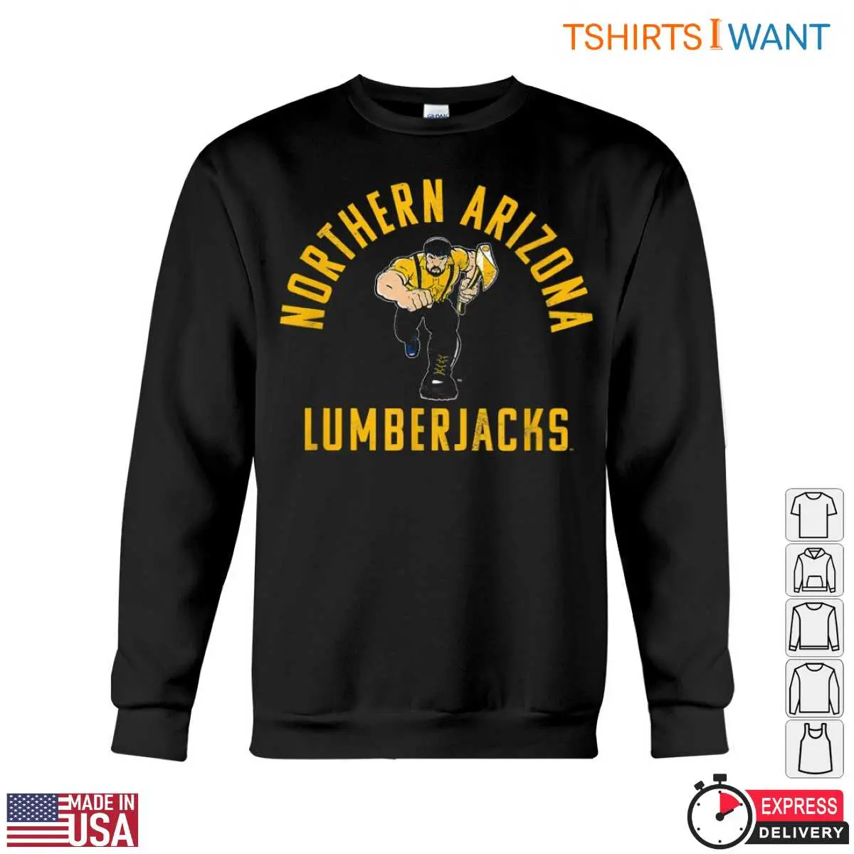 Northern Arizona Lumberjacks T Shirt NAU Mascot Logo Cleveland Lumberjacks Shirt 4 1 1.jpg
